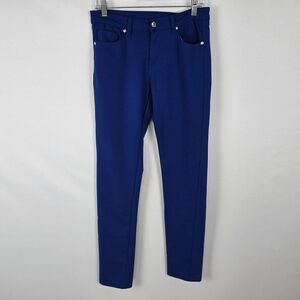 T&Y Fashion Pants Women's 9 / 10 Stretch Tapered Leg Royal Blue